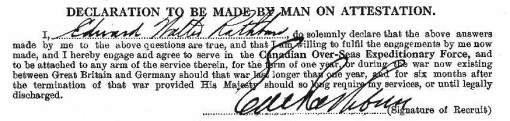 Edward Walter Rathbun's signature