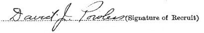 David John Powless signature
