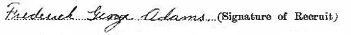 Frederick George Adams signature