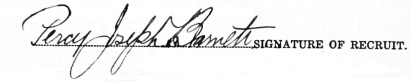 Percy Joseph Barnett signature