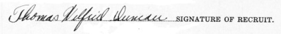 Thomas Wilfrid Duncan signature