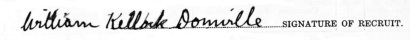 William Kellock Domville signature